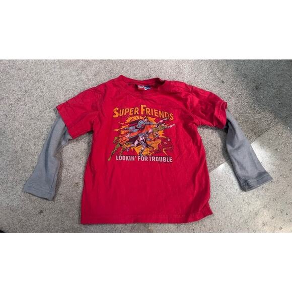Baby Gap Super Friends Graphic T-Shirt – Size 3 Years – Red & Gray - Picture 2 of 2